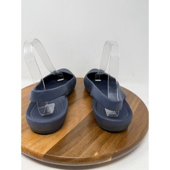 Crocs Women Slingback Ballet Flats Navy Blue Size 10 - Picture 5 of 7